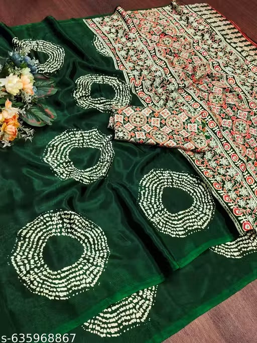 Linen cotton stylish saree