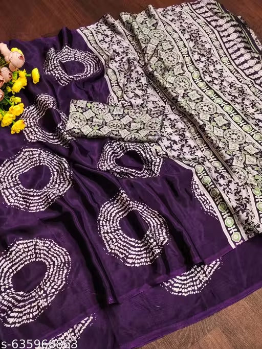 Linen cotton stylish saree